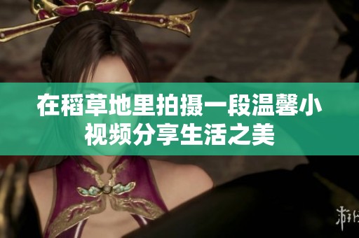 在稻草地里拍摄一段温馨小视频分享生活之美