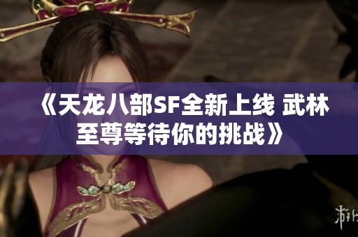 《天龙八部SF全新上线 武林至尊等待你的挑战》