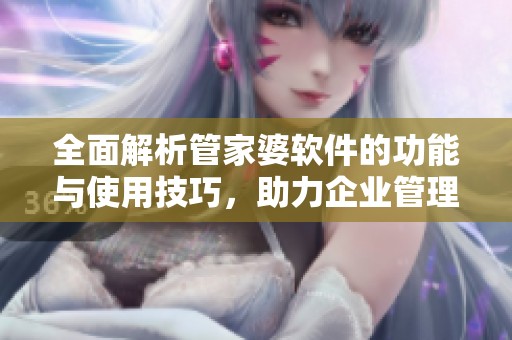 全面解析管家婆软件的功能与使用技巧，助力企业管理升级