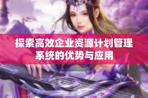 探索高效企业资源计划管理系统的优势与应用