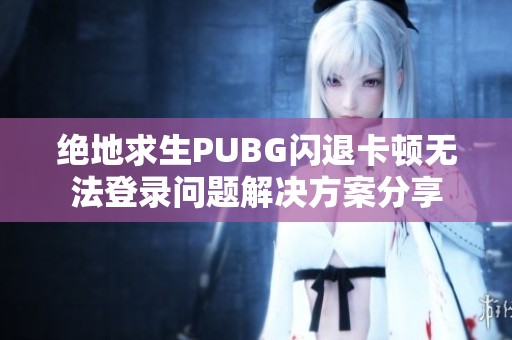 绝地求生PUBG闪退卡顿无法登录问题解决方案分享