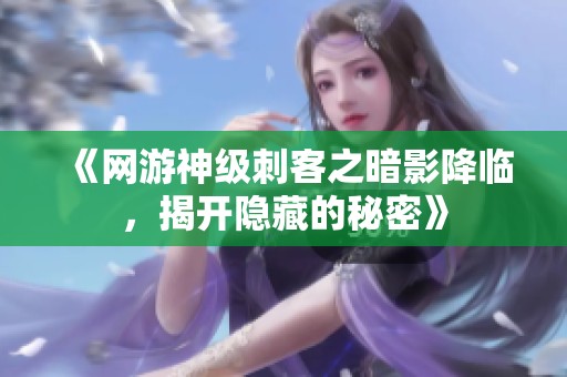 《网游神级刺客之暗影降临，揭开隐藏的秘密》