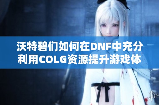 沃特碧们如何在DNF中充分利用COLG资源提升游戏体验