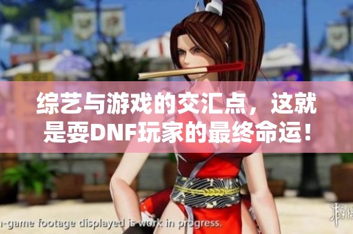 综艺与游戏的交汇点，这就是耍DNF玩家的最终命运！