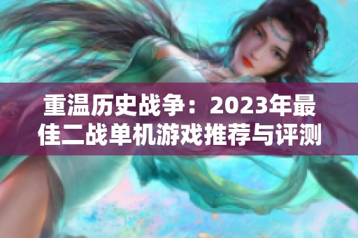 重温历史战争：2023年最佳二战单机游戏推荐与评测