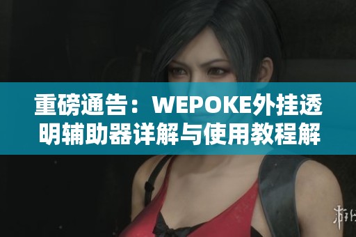 重磅通告：WEPOKE外挂透明辅助器详解与使用教程解析