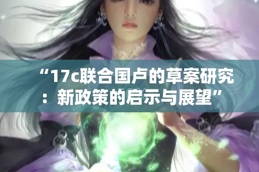 “17c联合国卢的草案研究：新政策的启示与展望”