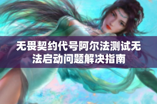 无畏契约代号阿尔法测试无法启动问题解决指南