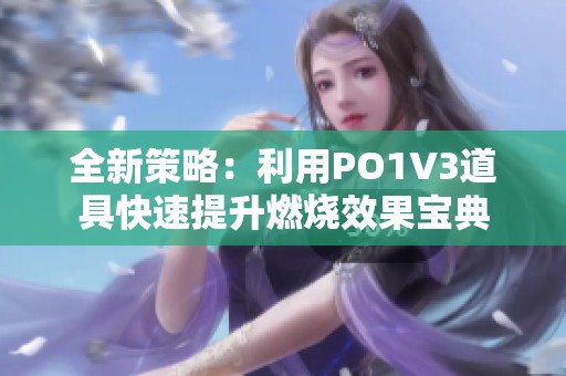 全新策略：利用PO1V3道具快速提升燃烧效果宝典